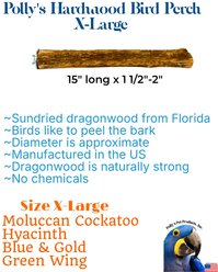Polly's Pet Products Hardwood Bird Perch, X-Large slide 2 of 4