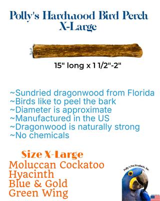 Show full view: Polly's Pet Products Hardwood Bird Perch, X-Large slide 3 of 5