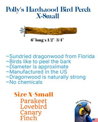 Show full view: Polly's Pet Products Hardwood Bird Perch, X-Small slide 3 of 7