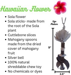 Polly's Pet Products Hawaiian Flower Bird Toy, Brown, Medium slide 2 of 3