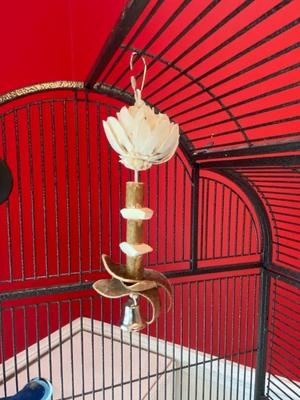 Show full view: Polly's Pet Products Hawaiian Flower Bird Toy, Brown, Medium slide 3 of 4