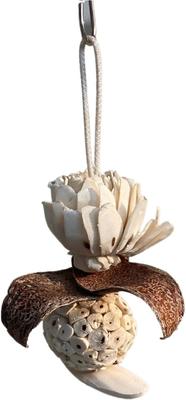 Show full view: Polly's Pet Products Hawaiian Flower Bird Toy, Brown, Small slide 1 of 4