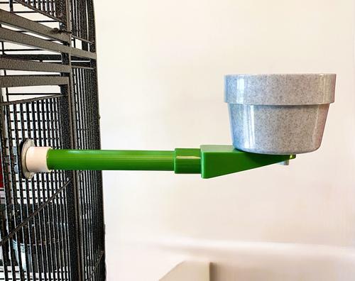 Show full view: Polly's Pet Products Mess Less Cup Bird Perch, Green, Small Short slide 3 of 10