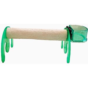 Polly's Pet Products Mini Bird Stand, Green, Large