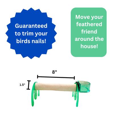 Show full view: Polly's Pet Products Mini Bird Stand, Green, Large slide 3 of 4