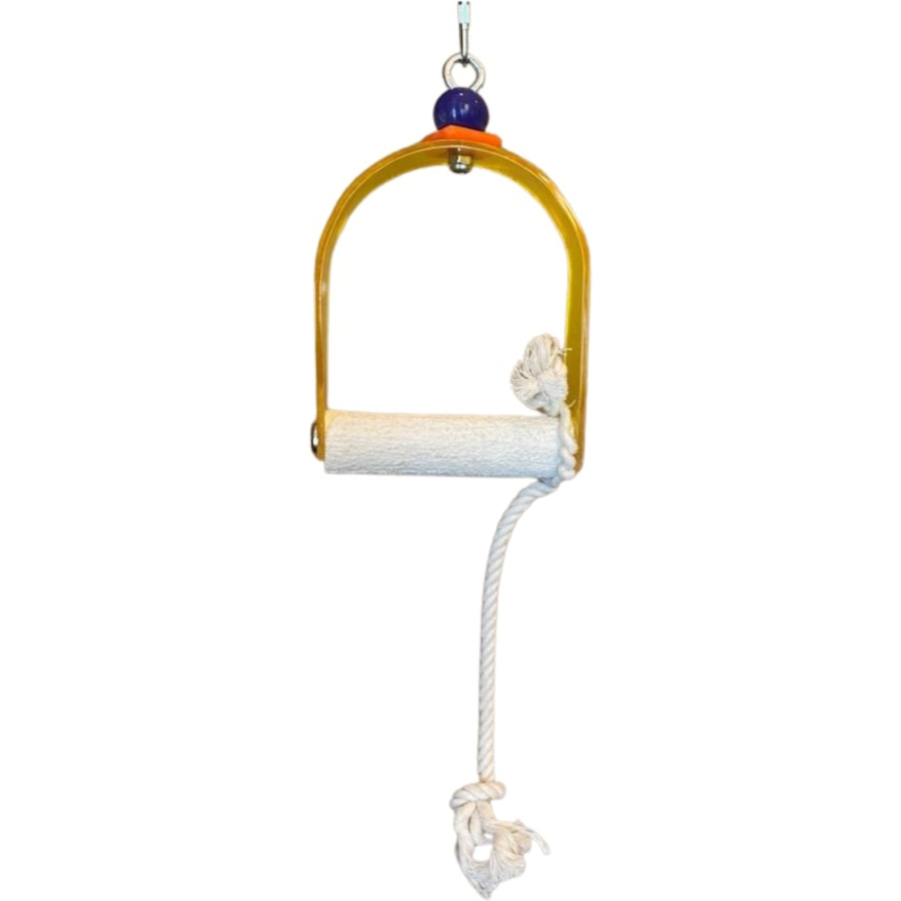 Polly's Pet Products Nail Trimming Arch Bird Swing, X-Small
