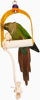 Show full view: Polly's Pet Products Nail Trimming Arch Bird Swing, X-Small slide 2 of 11