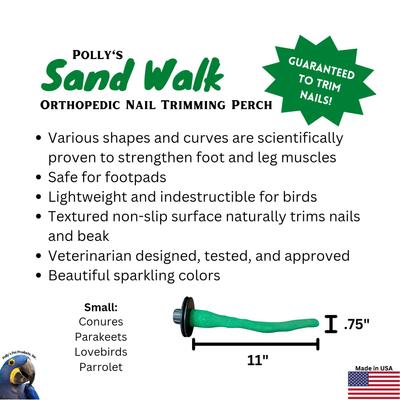 Show full view: Polly's Pet Products Orthopedic Sandwalk Bird Perch, Green slide 3 of 5