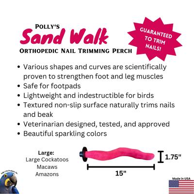Show full view: Polly's Pet Products Orthopedic Sandwalk Bird Perch, Pink, Large slide 3 of 5