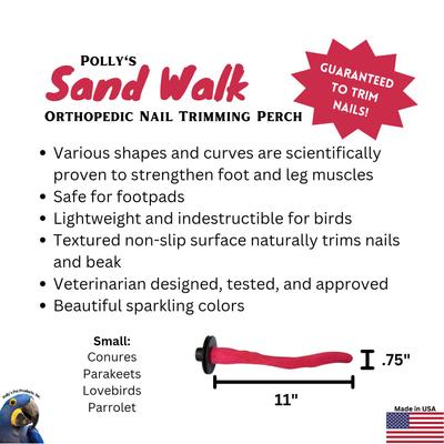 Show full view: Polly's Pet Products Orthopedic Sandwalk Bird Perch, Pink slide 3 of 5