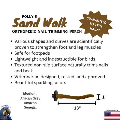 Show full view: Polly's Pet Products Orthopedic Sandwalk Bird Perch, Tan, Medium slide 3 of 5