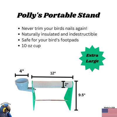 Show full view: Polly's Pet Products Portable Bird Stand, Green, X-Large slide 3 of 5