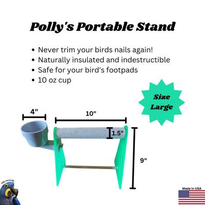 Show full view: Polly's Pet Products Portable Bird Stand, Large slide 3 of 4