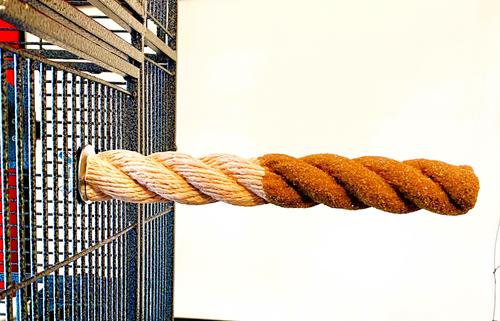 Show full view: Polly's Pet Products Sand-E-Rope Nail Trimming Bird Perch, Brown, Medium slide 4 of 6