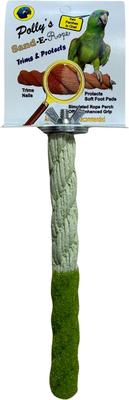 Show full view: Polly's Pet Products Sand-E-Rope Nail Trimming Bird Perch, Green, Small slide 1 of 8