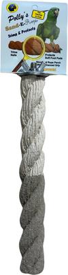 Show full view: Polly's Pet Products Sand-E-Rope Nail Trimming Bird Perch, Silver, Large slide 1 of 5