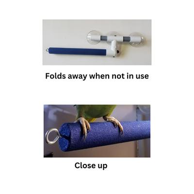 Show full view: Polly's Pet Products Sandy Window & Shower Bird Perch, Large slide 4 of 9