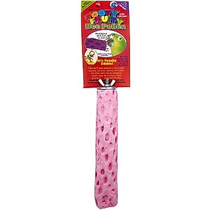 Polly's Pet Products Watermelon Flavor Tooty Fruity Bee Pollen Bird Perch, Pink, Medium
