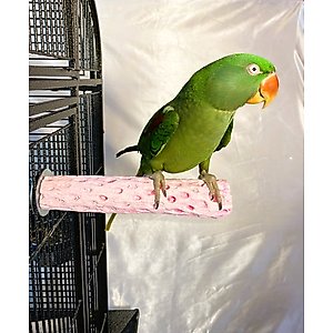 Polly's Pet Products Watermelon Flavor Tooty Fruity Bee Pollen Bird Perch, Pink, Medium