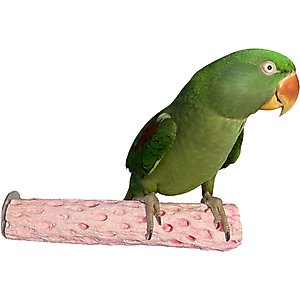 Polly's Pet Products Watermelon Flavor Tooty Fruity Bee Pollen Bird Perch, Pink, Medium