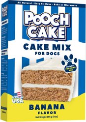 Pooch Cake Banana Cake Mix & Frosting Dog Birthday Cake, 9-oz box