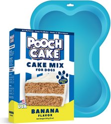 Pooch Cake Basic Starter Banana Mix & Cake Mold Kit Dog Birthday Cake, 9-oz box