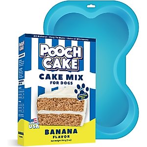 Pooch Cake Basic Starter Banana Mix & Cake Mold Kit Dog Birthday Cake, 9-oz box