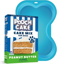 Pooch Cake Basic Starter Peanut Butter Cake Mix & Cake Mold Kit Dog Birthday Cake, 9-oz box