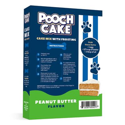 Show full view: Pooch Cake Basic Starter Plus Peanut Butter Cake Mix with Cake Mold Kit & Pooch Creamery Carob Ice Cream Dog Birthday Cake, 9-oz box & 5.25-oz carton slide 4 of 6