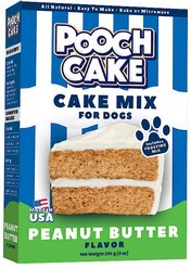 Pooch Cake Wheat-Free Peanut Butter Cake Mix & Frosting Dog Birthday Cake, 9-oz box
