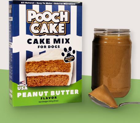 Show full view: Pooch Cake Wheat-Free Peanut Butter Cake Mix & Frosting Dog Birthday Cake, 9-oz box slide 6 of 7