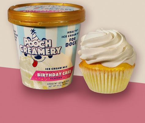 Show full view: Pooch Creamery Birthday Cake Flavor Ice Cream Mix Dog Treat, 5.25-oz cup slide 8 of 9