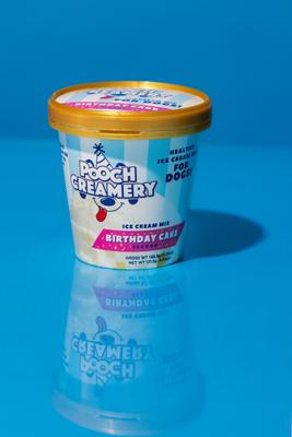 Show full view: Pooch Creamery Birthday Cake Flavor Ice Cream Mix Dog Treat, 5.25-oz cup slide 4 of 9