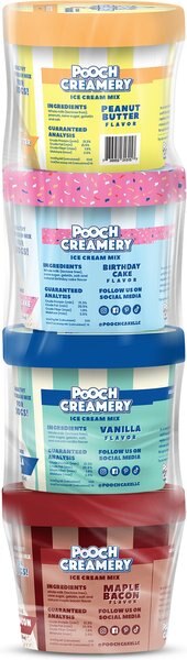 POOCH CREAMERY Ice Cream Mix Peanut Butter, Birthday Cake, Vanilla ...