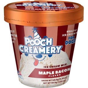 Pooch Creamery Maple Bacon Flavor Ice Cream Mix Dog Treat, 5.25-oz carton