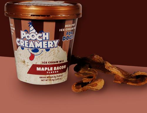 Show full view: Pooch Creamery Maple Bacon Flavor Ice Cream Mix Dog Treat, 5.25-oz carton slide 5 of 6