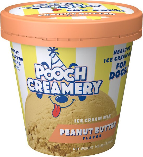 Pooch Creamery Peanut Butter Flavor Ice Cream Mix Dog Treat, 5.25-oz cup