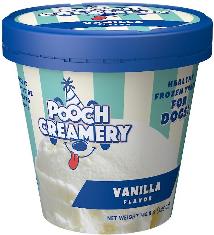 POOCH CREAMERY Vanilla Flavor Ice Cream Mix Dog Treat, 5.25-oz cup ...