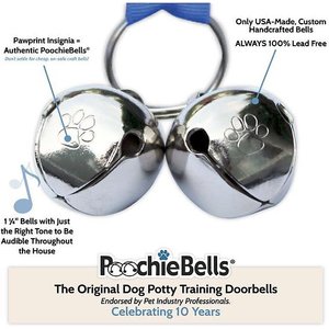 PoochieBells The Original Dog Training Potty Doorbell, Bone Appetite Pink