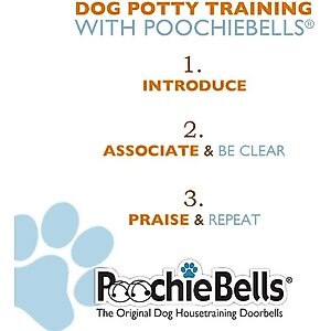 PoochieBells The Original Dog Training Potty Doorbell, Hydrangea Blue