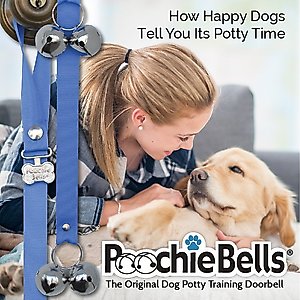 PoochieBells The Original Dog Training Potty Doorbell, Hydrangea Blue