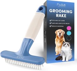 POODLIE Poodle Pet Dog Grooming Rake, Blue