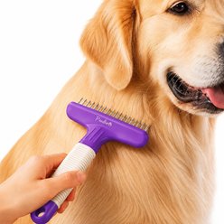 POODLIE Poodle Pet Dog Grooming Rake, Purple slide 1 of 9