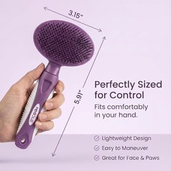 POODLIE Round Bristle Brush for Dogs & Cats, Purple slide 2 of 8