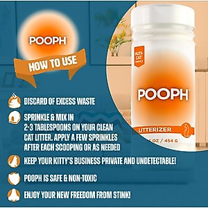 POOPH Kitty Litterizer Litter Box Saver Cat Deodorizer, 16-fl oz bottle