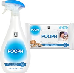 POOPH Odor & Stain Eliminator, 32-oz bottle + Pet Wipes, 50 count