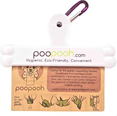Show full view: poopooh Dog Waste Bags & Bag Carrier Clip, 28 count slide 4 of 6