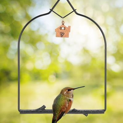 Show full view: Pop's Birding Charm Hummingbird Swing, Onyx slide 2 of 10