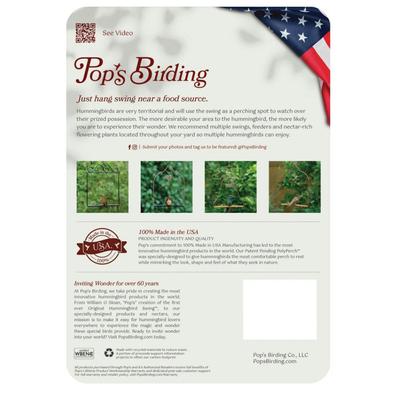 Show full view: Pop's Birding Charm Hummingbird Swing, Onyx slide 8 of 10