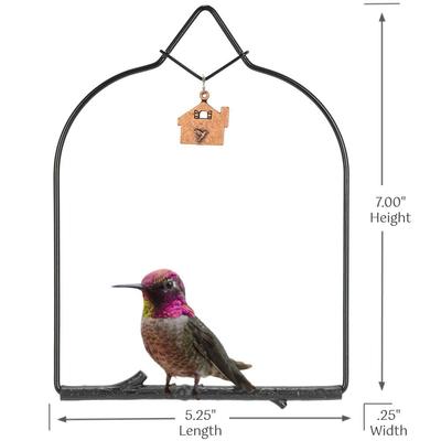 Show full view: Pop's Birding Charm Hummingbird Swing, Onyx slide 6 of 10